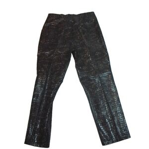 NEWPORT-NEWS EASY STYLE Women's 100% LEATHER SHINY PANTS Snake Print- SIZE‎ 18